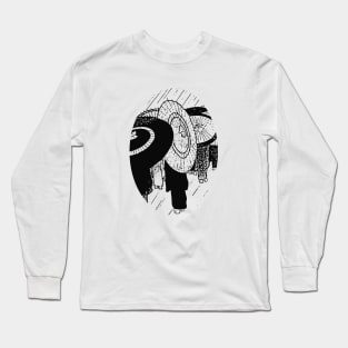 Japanese painting silhouette Long Sleeve T-Shirt